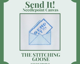 Send It! Needlepoint Canvas in Blue