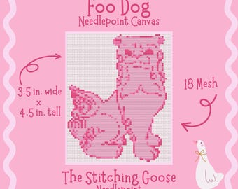 Foo Dog Needlepoint Canvas