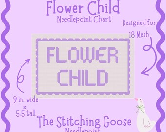 Flower Child Needlepoint Chart