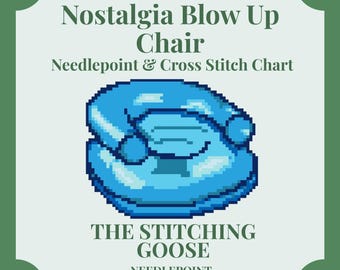 Nostalgia Blow Up Chair Needlepoint and Cross Stitch Chart