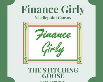 Finance Girly Needlepoint Canvas