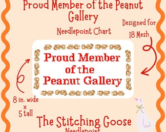 Proud Member of the Peanut Gallery Needlepoint Chart