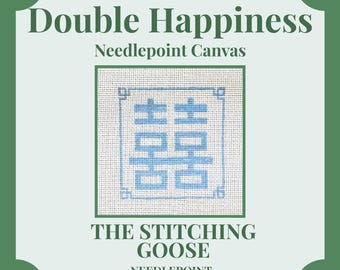 Double Happiness Needlepoint Canvas