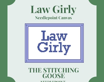 Law Girly Needlepoint Canvas