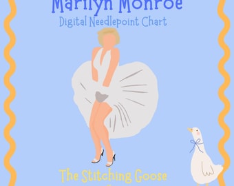 Marilyn Monroe Needlepoint and Cross Stitch Chart