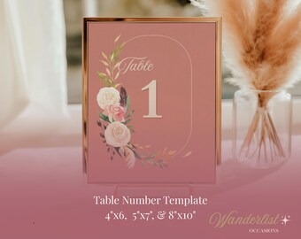 Números de mesa con plumas de terracota (1-20) / Decoración de boda bohemia / Letreros de mesa imprimibles de 4x6, 5x7 y 8x10 / Descarga para boda rústica moderna