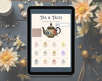 Rastreador de estado de ánimo para la lectura imprimible / Diario de lectura / Plantilla de reseña de libros digital / Registro de lectura / Seguimiento del estado de ánimo para amantes de los libros / Planificador de libros