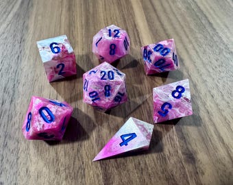 Water Lilies - 7 Set Resin DnD Dice