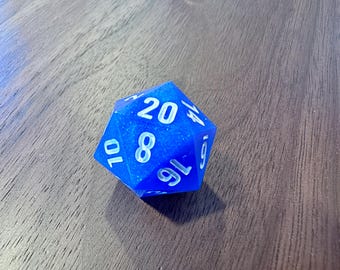 Blue Cosmos - Single D20 Die for TTRPGs