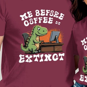 Funny Dinosaur T-Shirt: Cartoon T-Rex Programmer Geek Gift