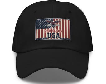 USA 250th Anniversary Cap | American Eagle Patriotic Dad Hat | 1776-2026 Bicentennial
