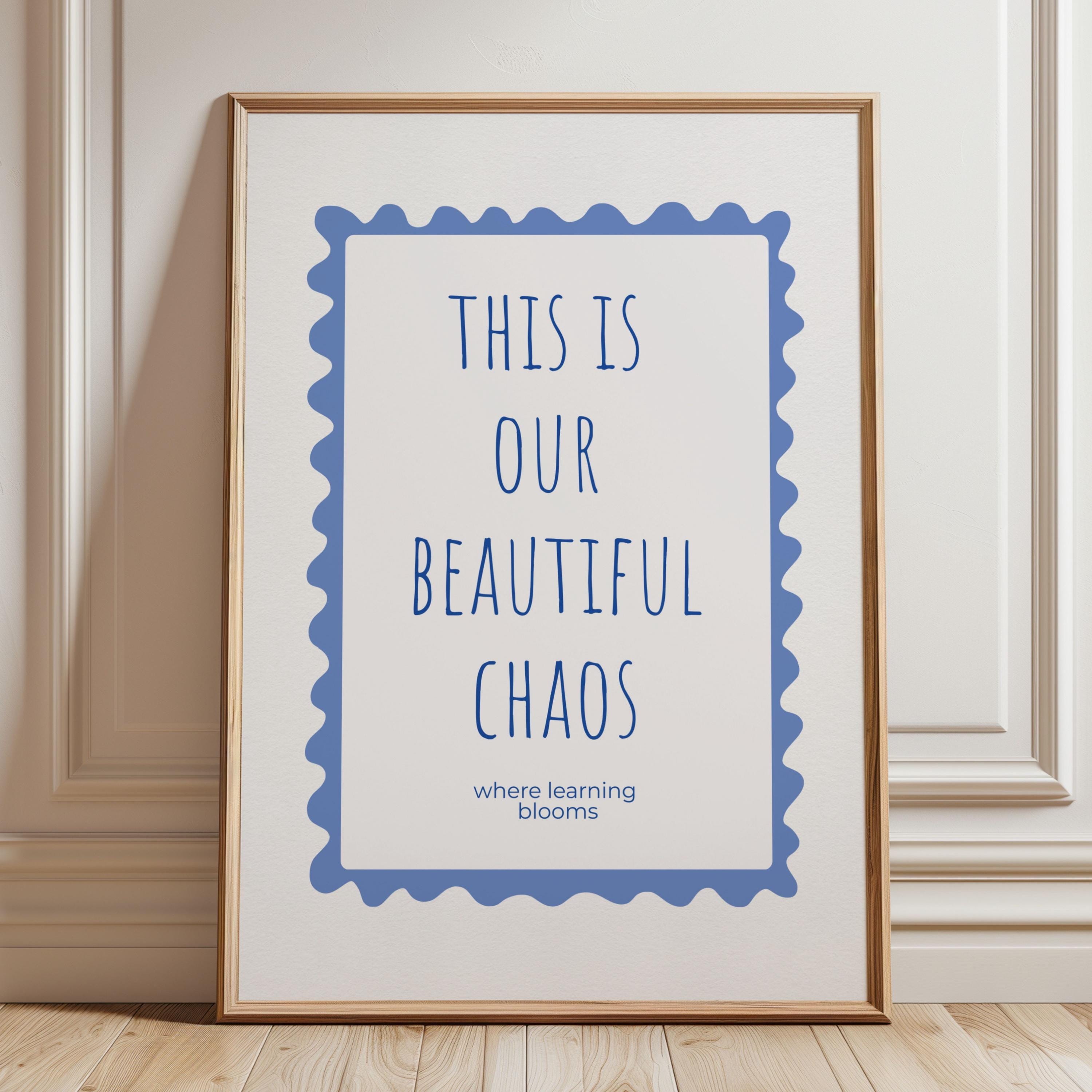 Blue Back to School Teacher Poster Trio | Trendy Printable Classroom ...