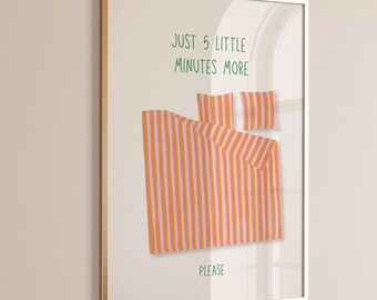 Stay in bed wall art - Printable lazy day Poster - Cozy bedroom decor - Homebody trendy  home decor printable - instant download