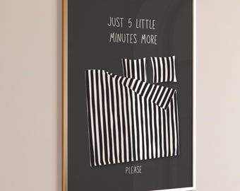 Stay in bed wall art - Printable lazy day Poster - Cozy bedroom decor - digital Download - Homebody trendy cozy home decor printable