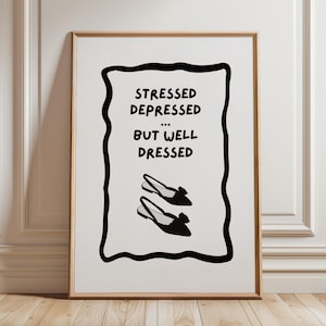 Dressing room wall decor funny fashion quote wall art trendy girly home decor printable typography digital poster gift for her
