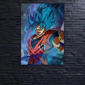 Goku Metal Wall Art: Dragon Ball Z Anime Decor - Custom Size
