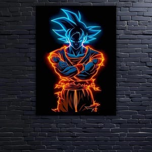 Goku Ultra Instinct Metal Wall Art: Dragon Ball Z Anime Decor