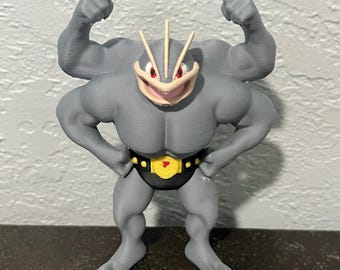 Machamp No068 Pokemon Mini Figure Metallic Paint Very Rare