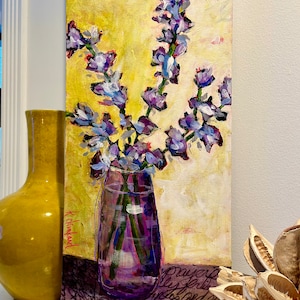 Painting of Flowers, Floral Wall Art, Original Floral Painting, Mixed Media, Flower Painting, Original Art, Original Painting