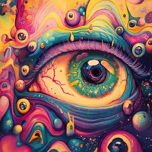 Psychedelic Eye  - Surreal Visionary Digital Art