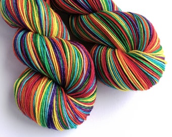 Hand dyed custom, dyed to order rainbow yarn. RAINBOWS. Rainbow pre-order yarn. Choose from the list, or create your own. Unicorn yarn.