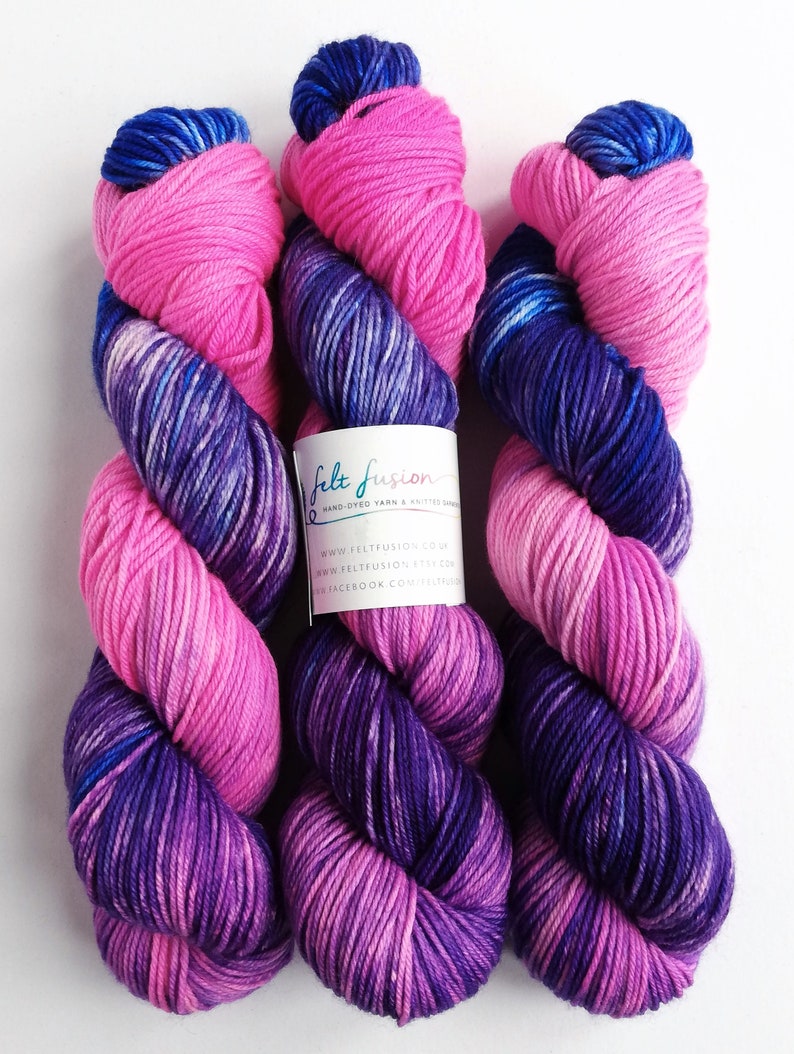 Hand dyed superwash merino/nylon dk wool variegated double Etsy