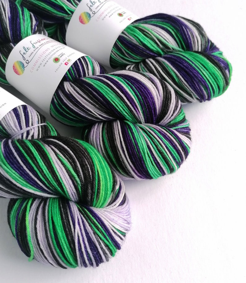 Hand dyed variegated wool yarn. Witches' Brew Halloween Etsy