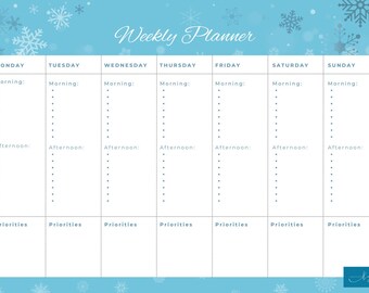 Weekly Planner for Morning & Afternoon Routines | Printable PDF Schedule Organizer
