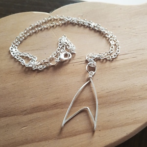 Star Trek Necklace, Delta Insignia Inspired