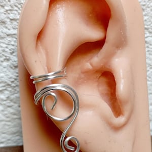 Swirl Ear cuff - Earcuff a spirale - Piercing finto - Nessun piercing all'orecchio - Ipoallergenico - Colore personalizzato