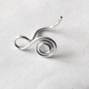 Infinity Love Swirl Nose Ring 22 Gauge personalized color image 1