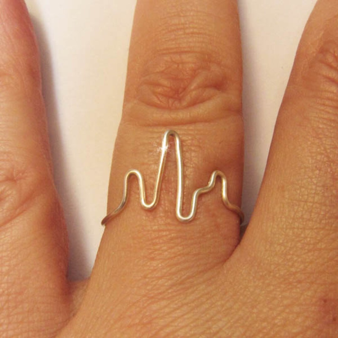 Heartbeat Ring Heart Ring Heart Monitor Ring Life Ring Etsy