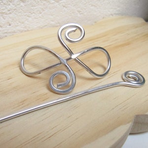 Infinity Eternity Knot Pin, Shawl Pin, Scarf Pin, Sweater Clip, Hair Barrette, Hair Slide, Sweater Brooch,Hair Clip, Fastener