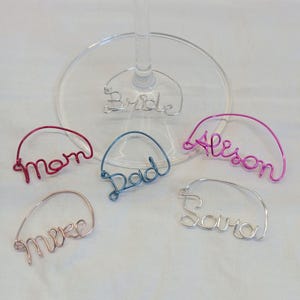 Wine Charms, Personalized Name Charms, Wine lovers, Wedding Ideas, Bachelorette Party, Party Favors, Bouquet Markers, Handmade