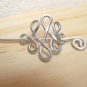 Celtic Knot Pin, Shawl Pin, Scarf Pin, Sweater Clip, Hair Barrette, Hair Slide, Sweater Brooch,Hair Clip, Fastener