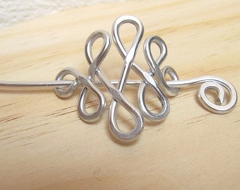 Celtic Knot Pin, Shawl Pin, Scarf Pin, Sweater Clip, Hair Barrette, Hair Slide, Sweater Brooch,Hair Clip, Fastener