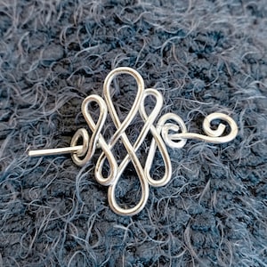 Celtic Knot Pin, Shawl Pin, Scarf Pin, Sweater Clip, Hair Barrette, Hair Slide, Sweater Brooch,Hair Clip, Gift for her