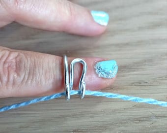 Double yarn tension ring, Crochet Tension Ring, Knuckle Assistant, Gift for Knitter, Yarn Assistant
