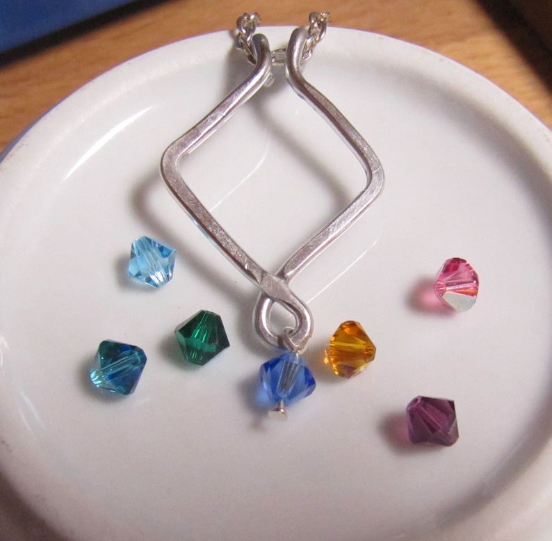 Ring Holder Necklace Swarovski Pendant personalized Etsy