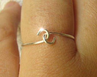 Pinky promise ring, promise ring, friendship ring, best friend ring, sterling silver,personalized ring, stacking ring, stackable ring