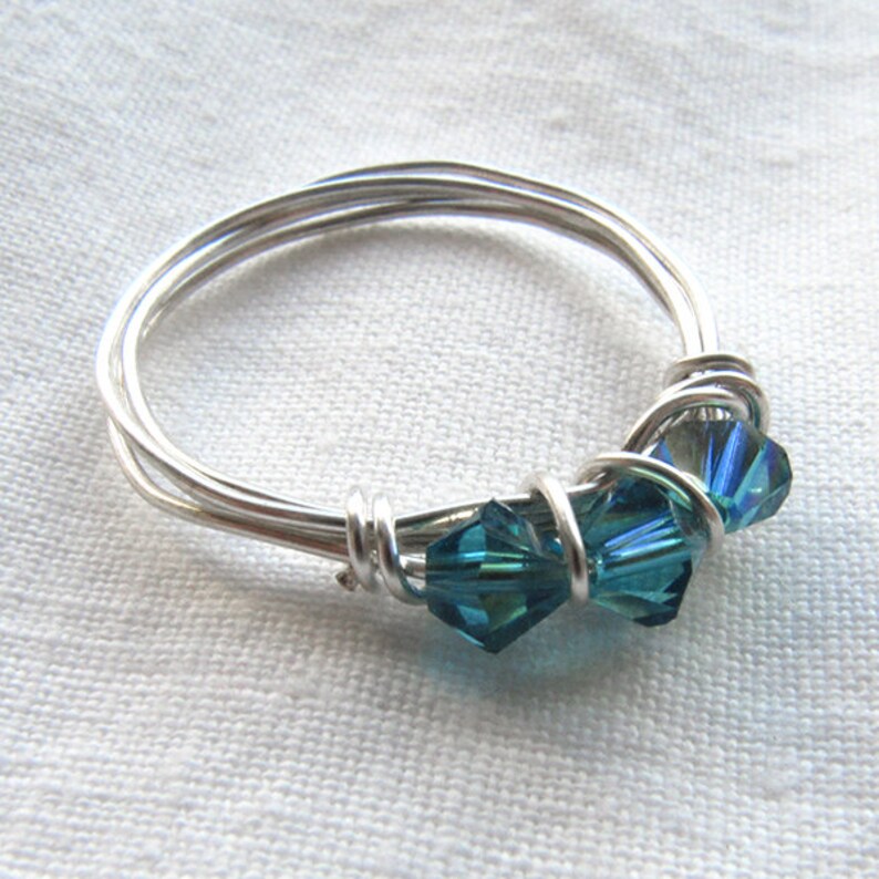 swarovski crystal birthstone rings
