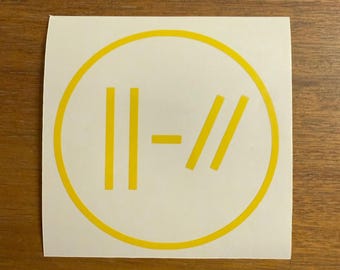 Trench Era Twenty One Pilots Logo Window Decal, Laptop Sticker