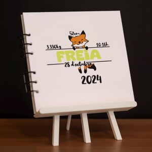 Album fotografico personalizzabile BABY – ricordi del primo anno – regalo nascita e baby shower – stampa 3D – formato 20x20