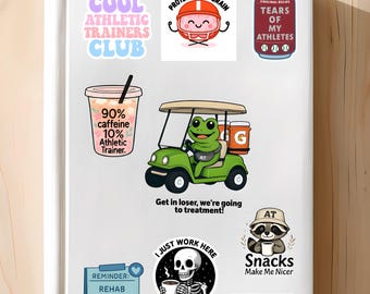 Raccoon Athletic Trainer (AT) Sticker