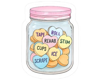 Jar of candy heart - Athletic Training treatment edition