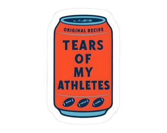 Football themed 'Tears of My Athletes' sticker | Funny gift for coaches