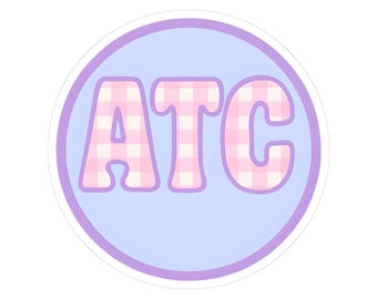 Plaid ATC Sticker, Scrapbook Stickers, Planner Stickers, Bullet Journal Stickers, Craft Stickers