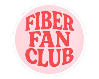 Fiber Fan Club Stickers - Retro Button Sticker for Nutritionists, Dietitians, Fun Foodies, Healthy Eaters, Food Lovers - Nutrition