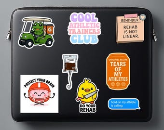 Hold On My Athlete Is Calling Sticker - Coaches and Athletic Trainers