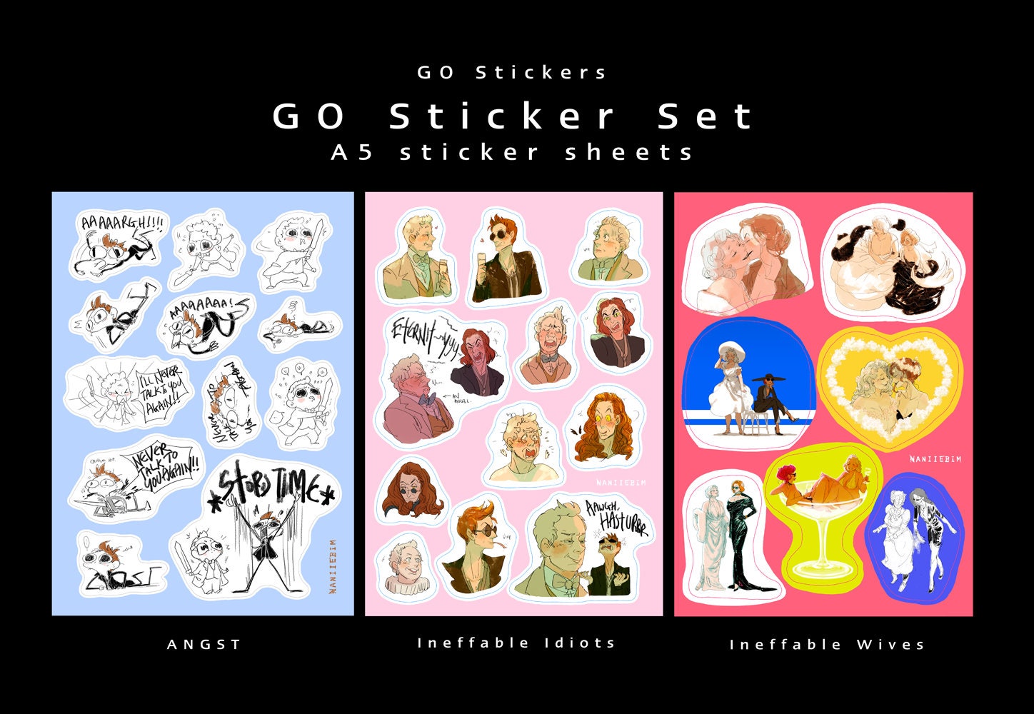 GO sticker sheet set and singles